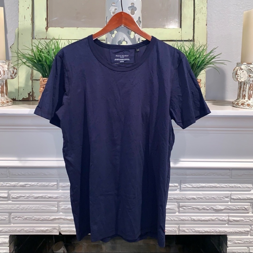 Daniel Buchler NY Men’s Crewneck Speckled Blue Soft Modal Tee NEW M Nordstrom